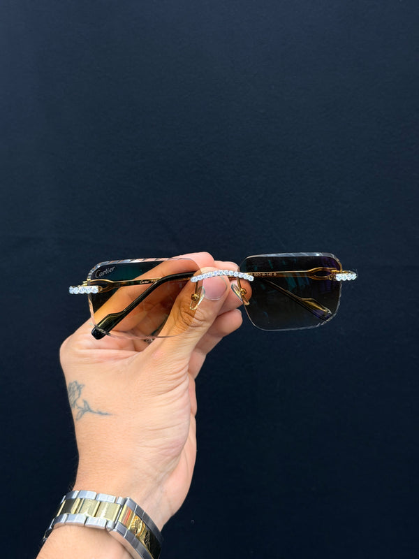 VVS Moissanite Light Brown Lens Glasses