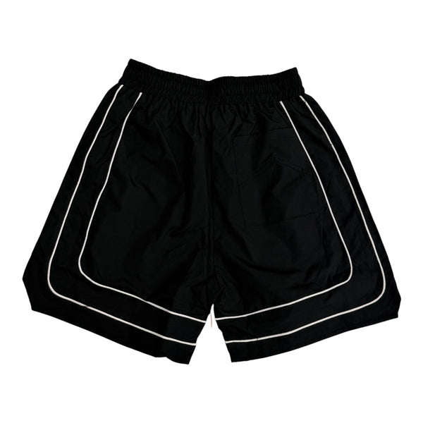 Rhude Black Square Lines Short