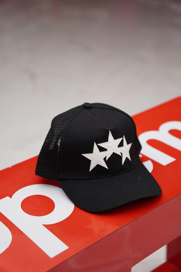 Amiri White Star Black Cap