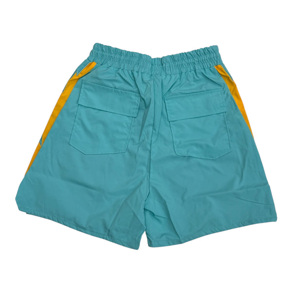Rhude Blue/Yellow Lightning Short