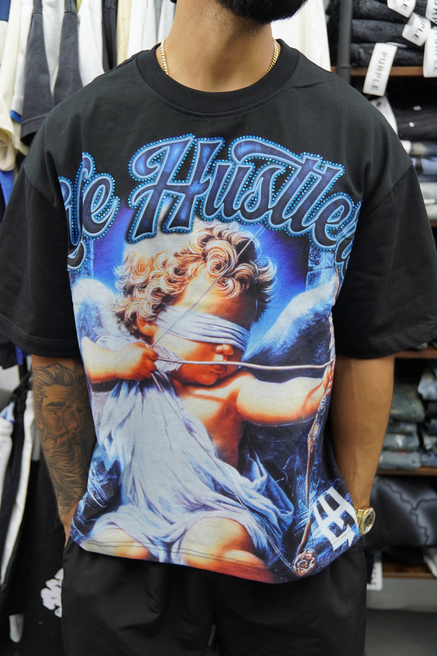 “Life Hustlers” Tee Blue/Black