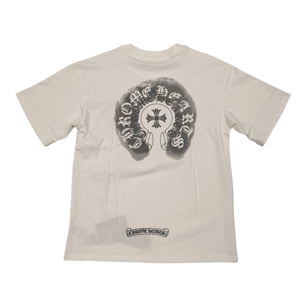Chrome Heart Grey Logo / White Tee