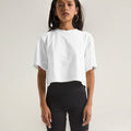 Shaka Wear White Crop Top Tee