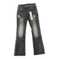 Purple Jean Washed Grey Rhinestone
