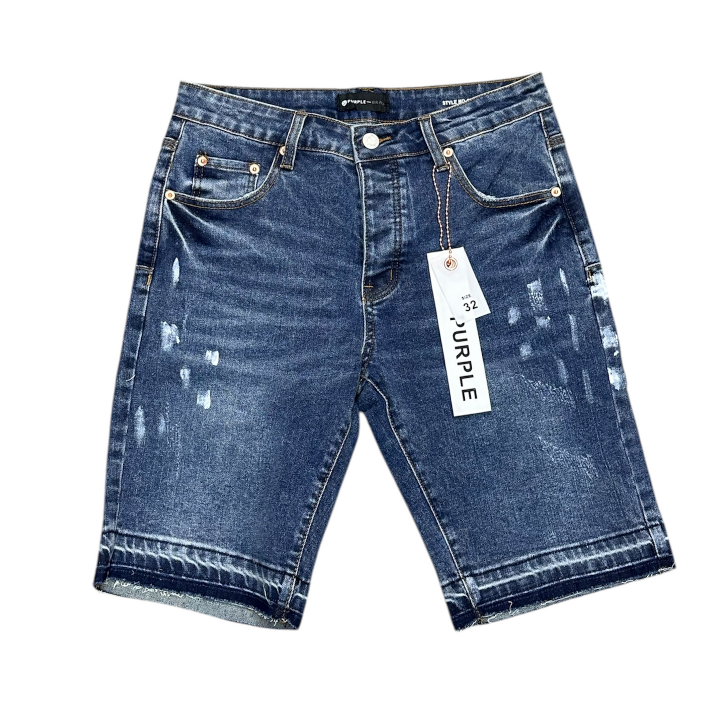 Purple Jean Short Blue
