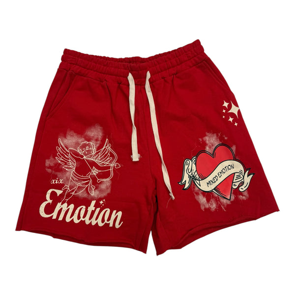 Mixed Emotion Red/Cream Short