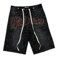 Valley Rhinestone Black Short Jean