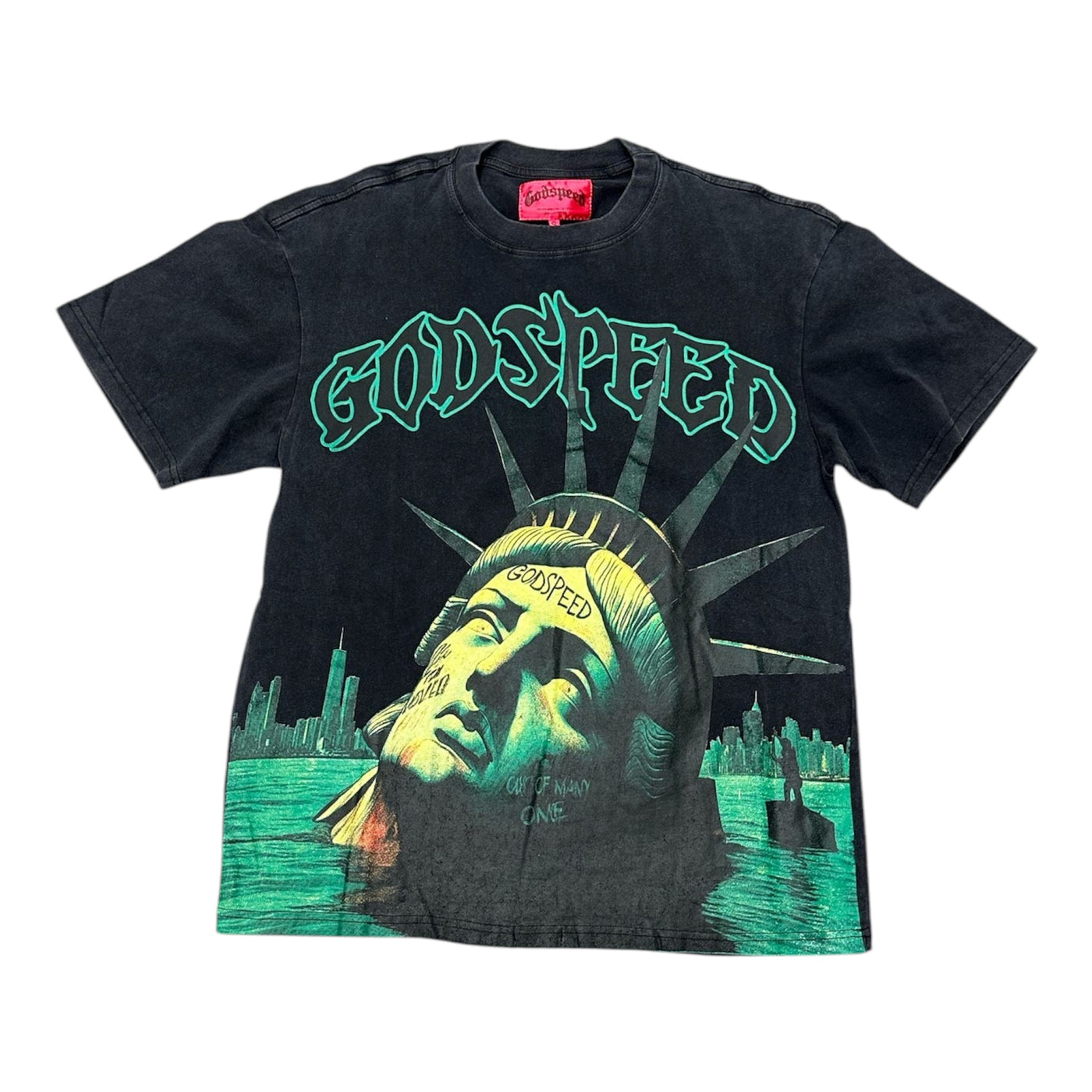 Godspeed Green Liberty Statue Tee
