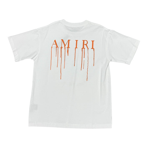 Amiri White&Orange Drip Tee