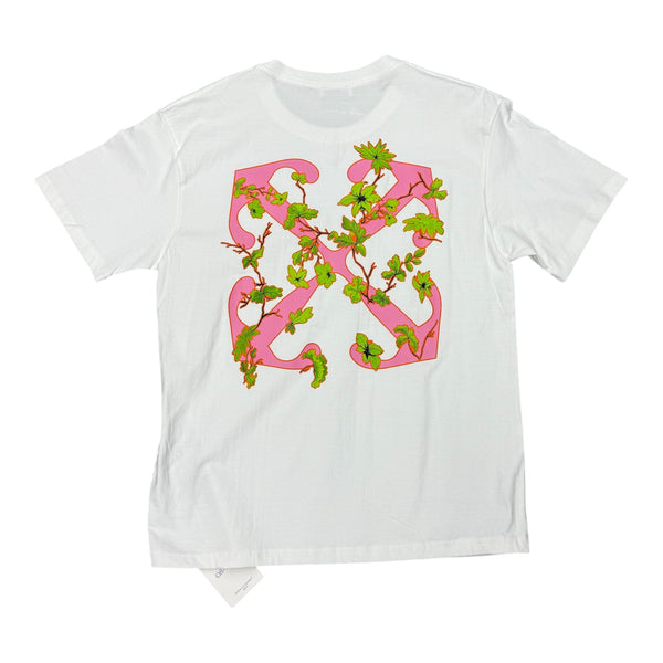 Off White White&Pink Flower Tee