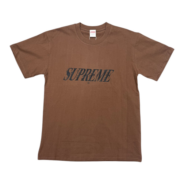 Supreme Black Logo Brown Tee