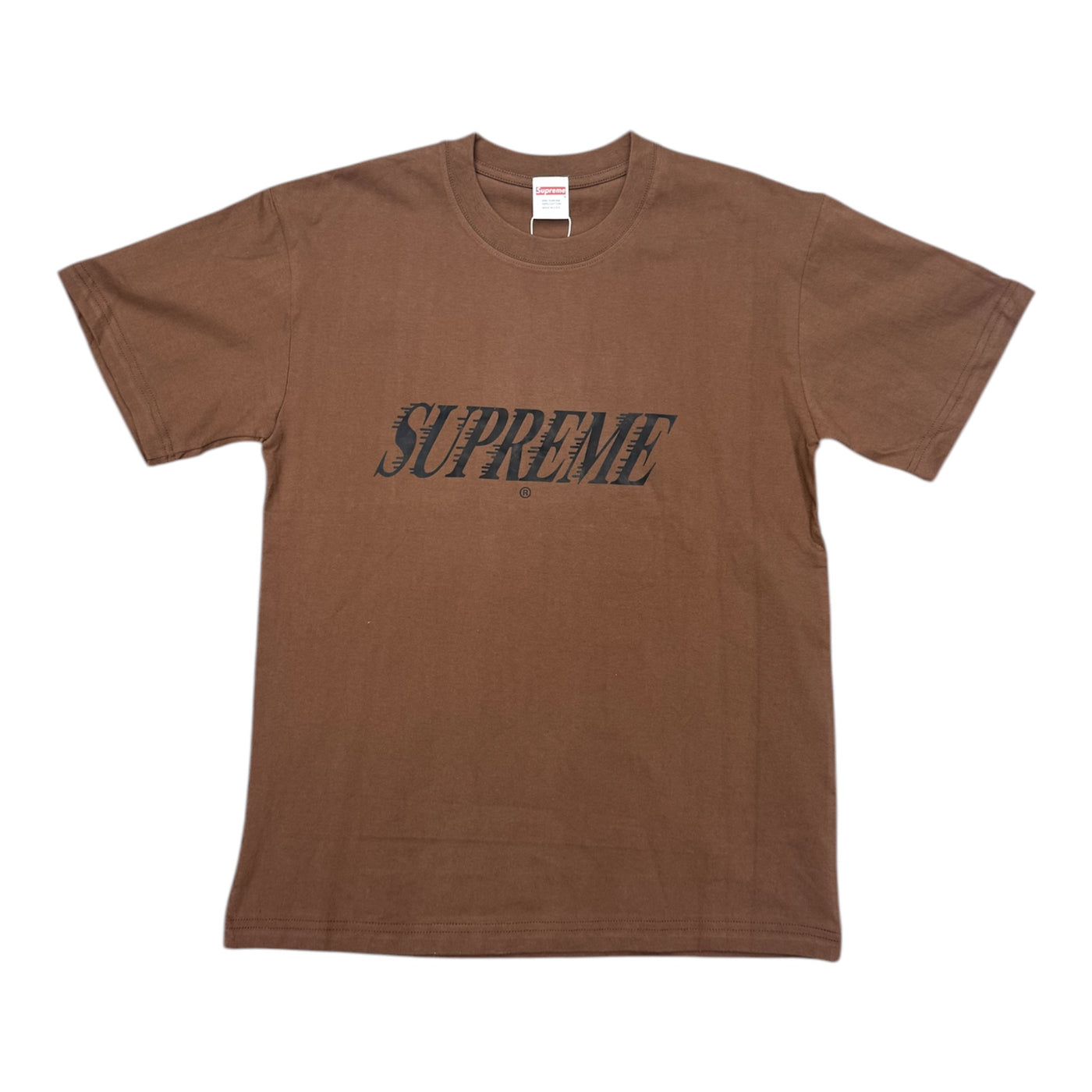 Supreme Black Logo Brown Tee