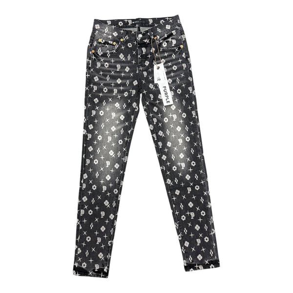 Purple Jean Star Design Grey
