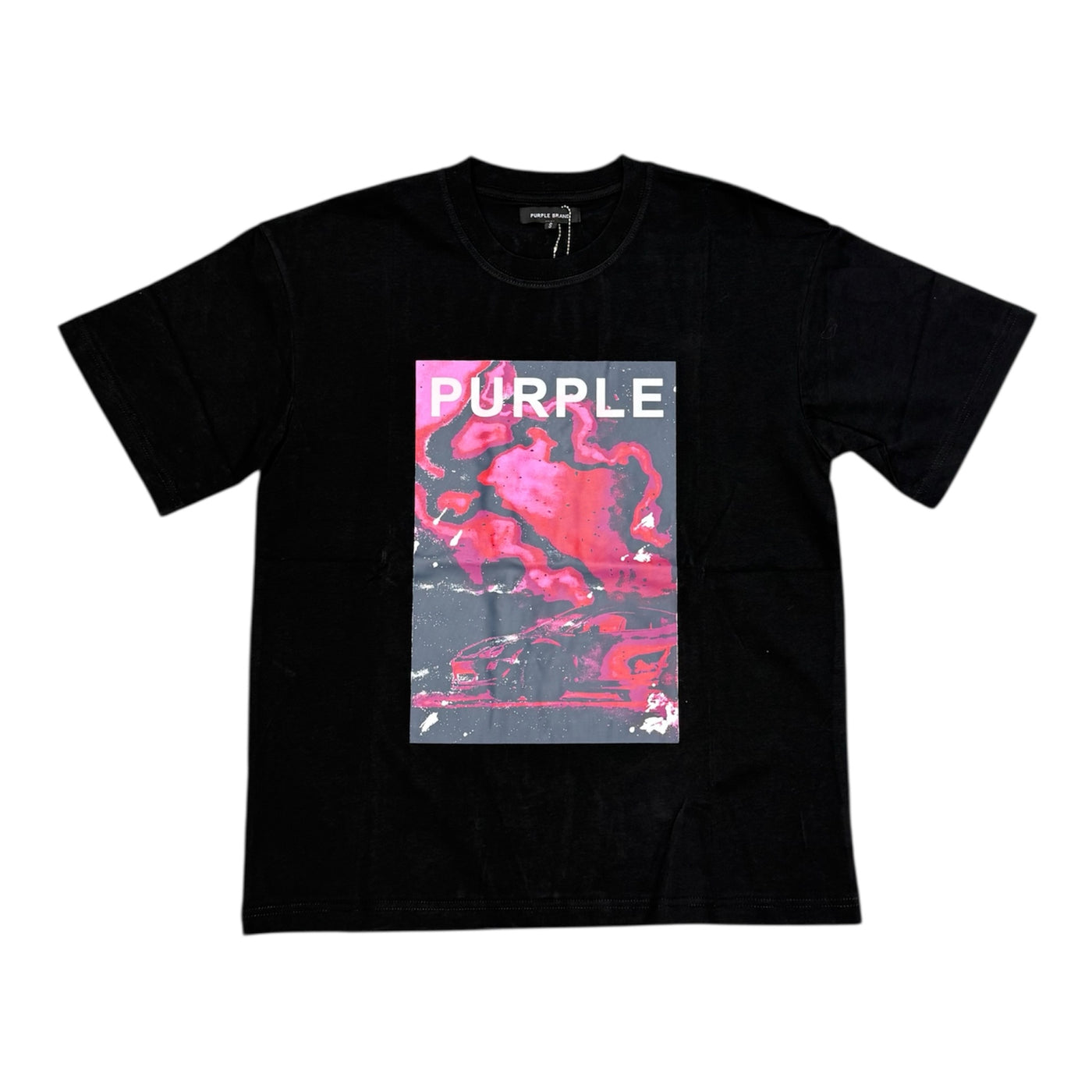 Purple “Red Car” Black Tee