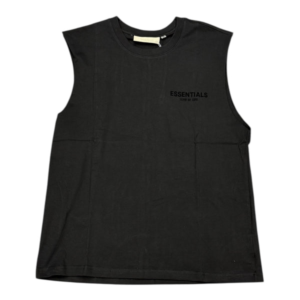 Essentials Black Sleeveless Tee