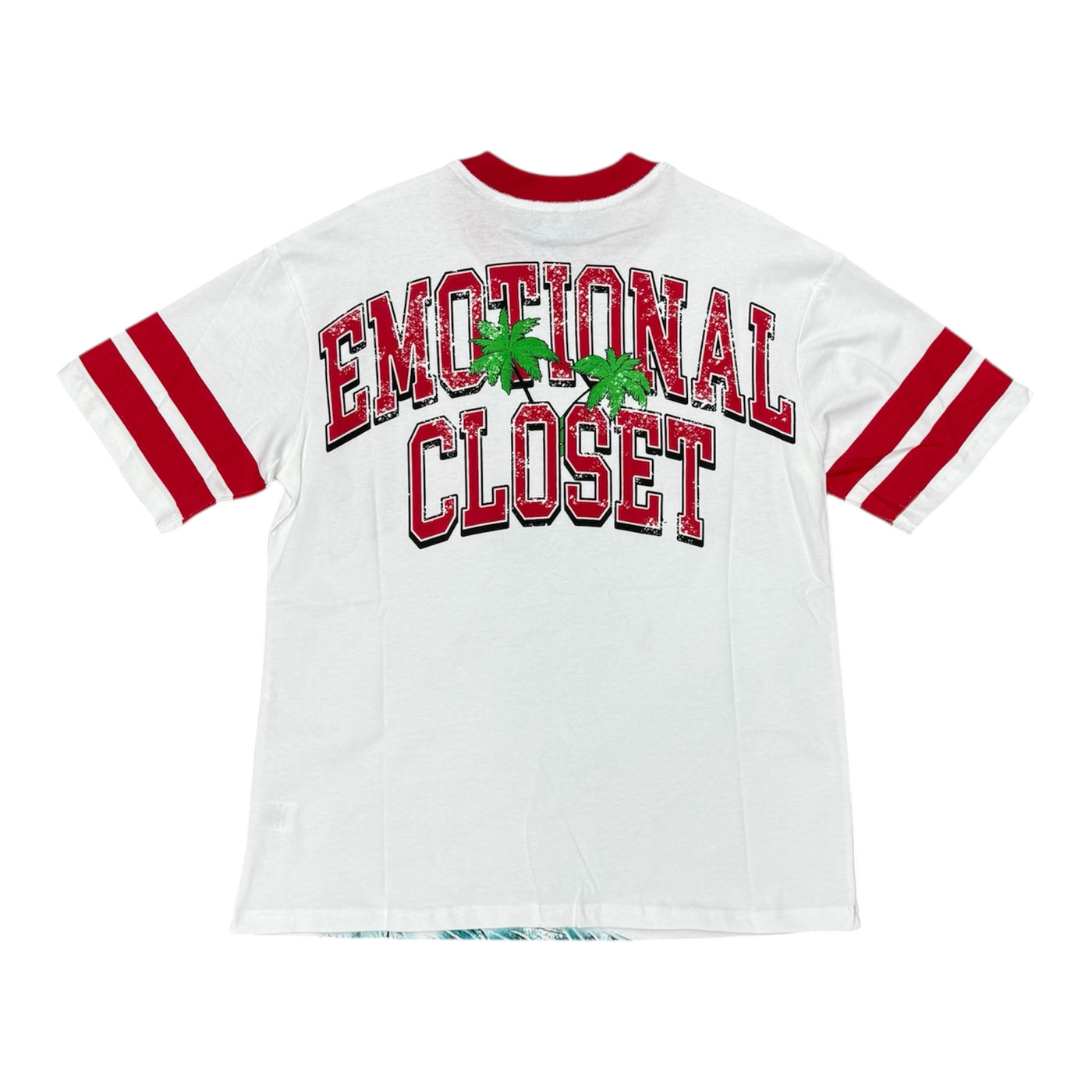 Mixed Emotions “Astronaut Surfing” White/Red Tee