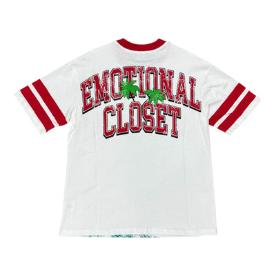Mixed Emotions “Astronaut Surfing” White/Red Tee