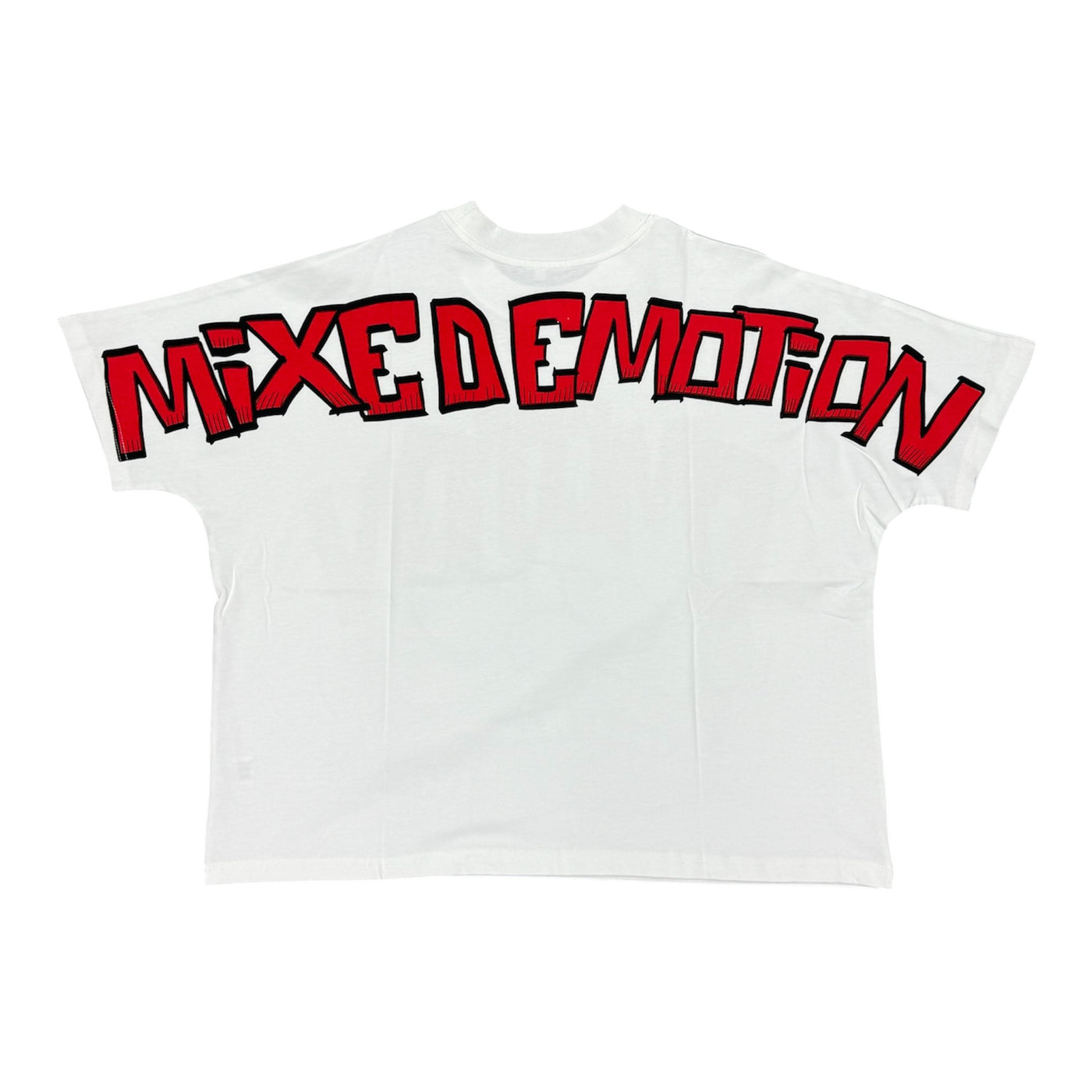 Mixed Emotions White/Red Crop Tee