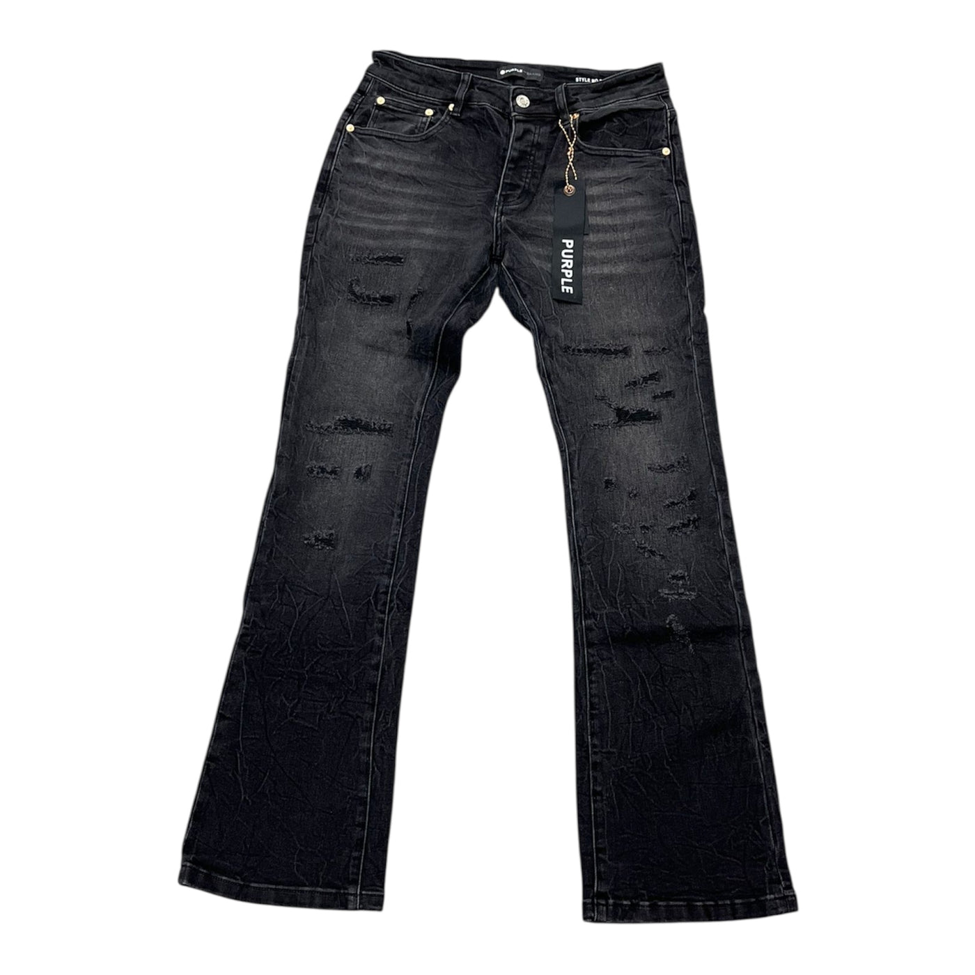 Purple Flare Black Jean
