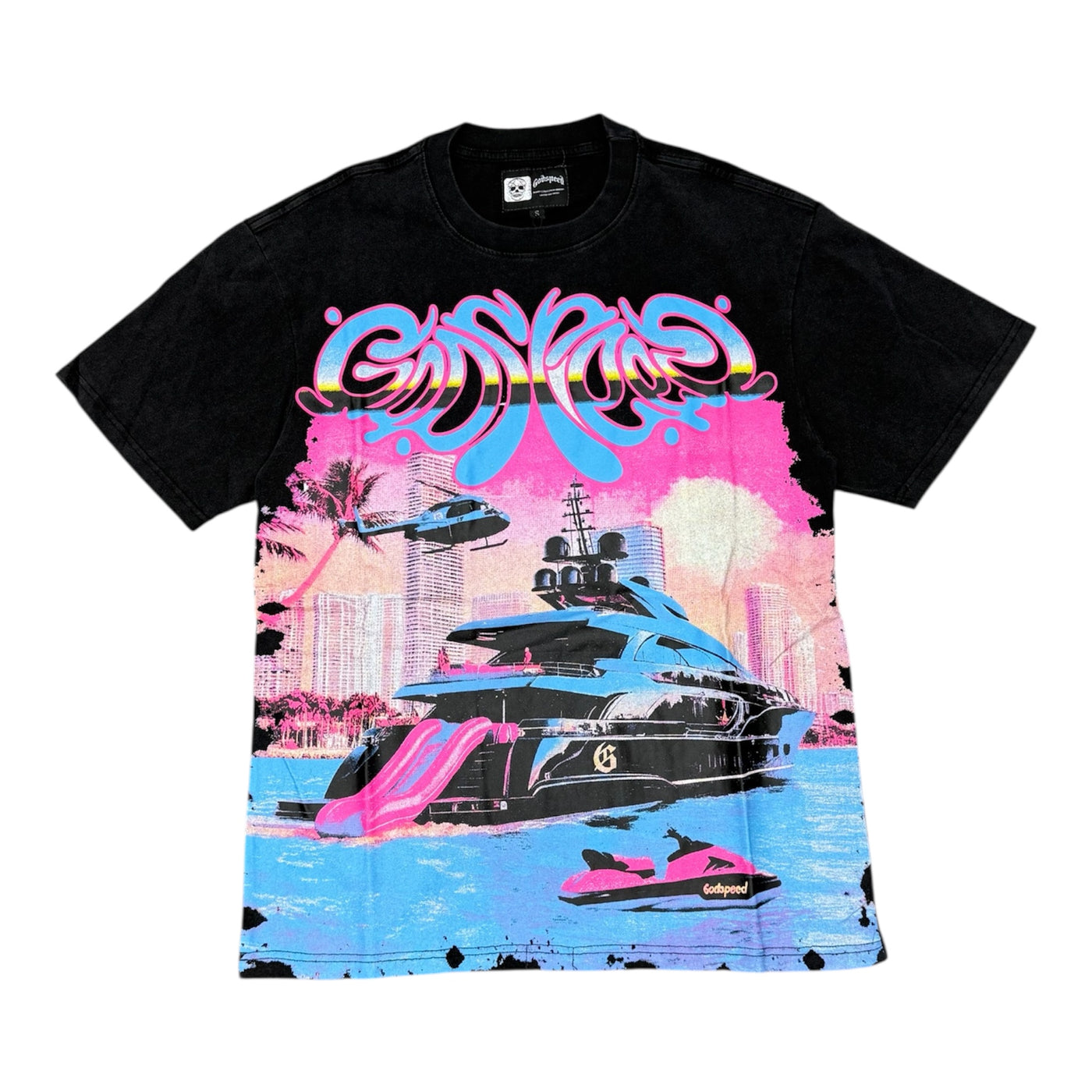 Godspeed Hellicopter Yacht Black Tee