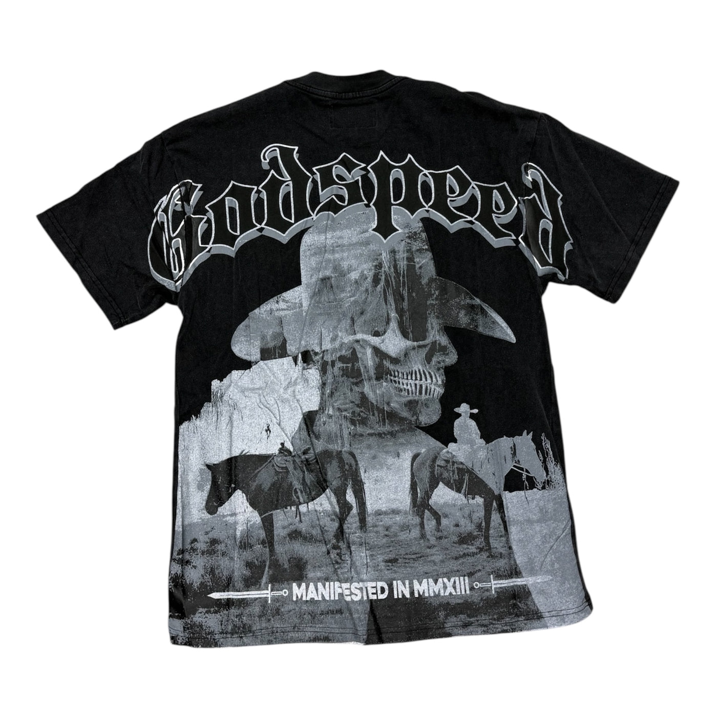 Godspeed Cowboy Back Black Tee