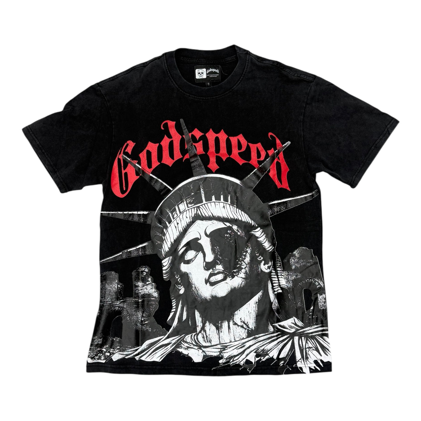 Godspeed “Statue of Liberty” Black/Red Tee