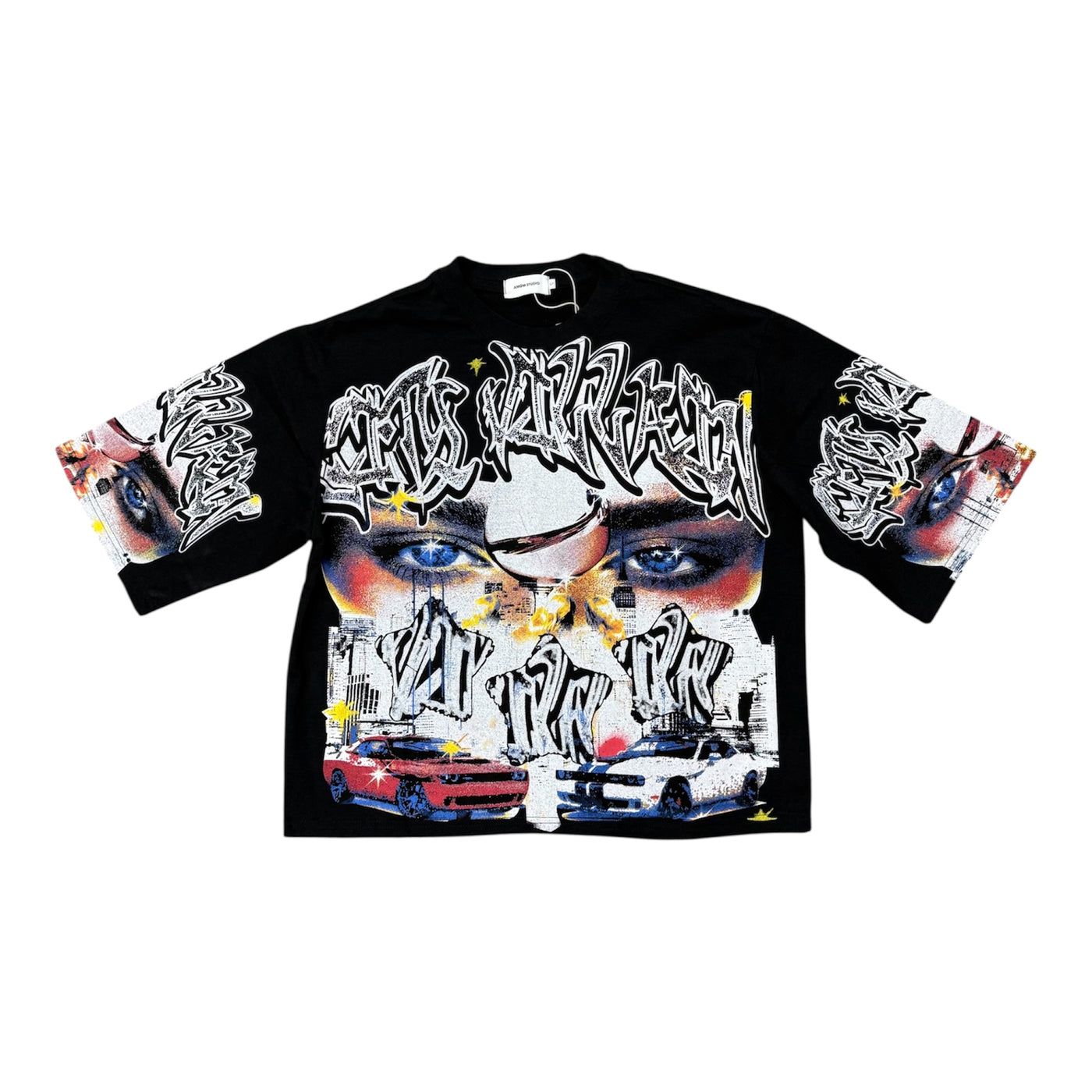 AMGM Studios Black Crop Tee