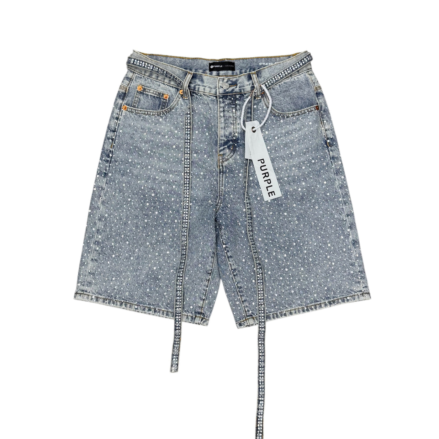 Purple Jean Rhinestone Blue York