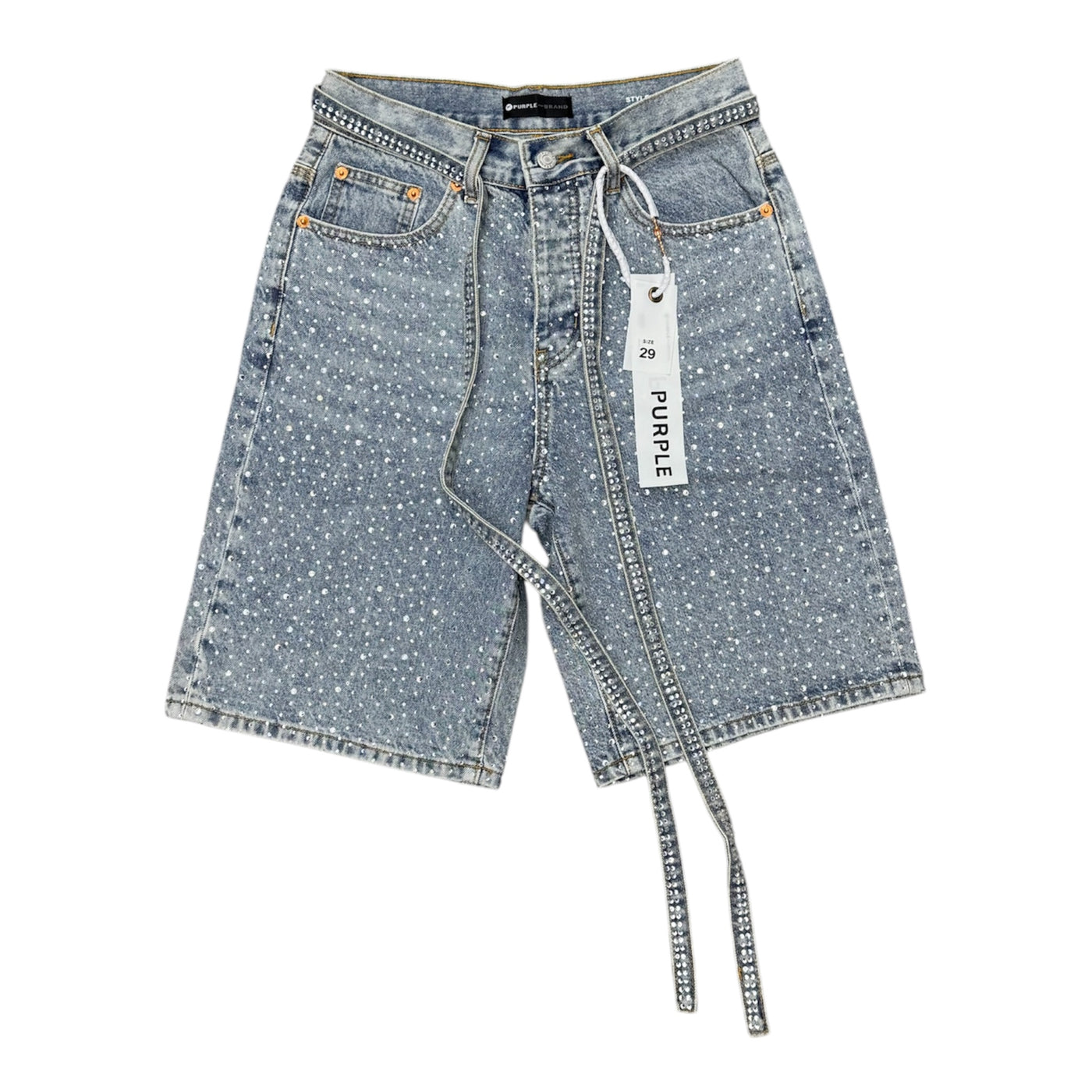 Purple Jean Rhinestone Blue York
