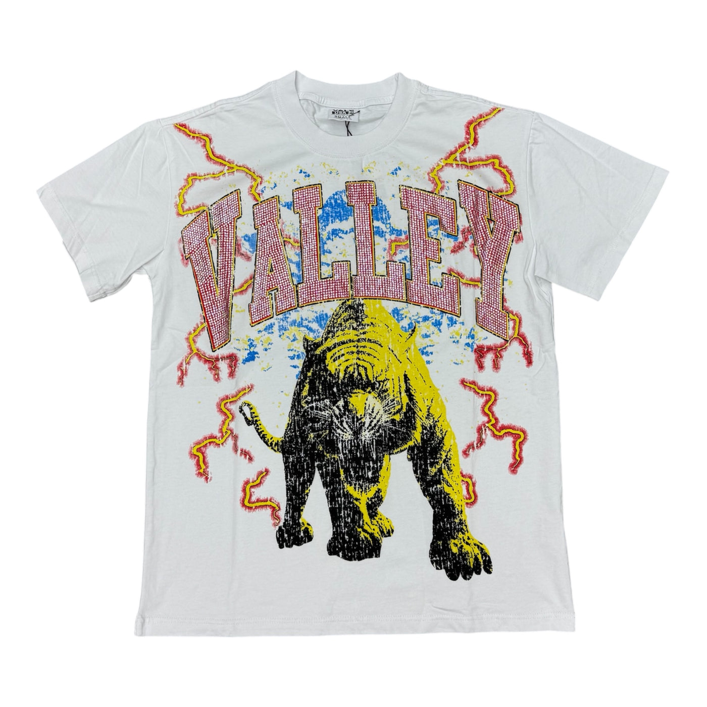 Valley Lightning Tiger White Tee