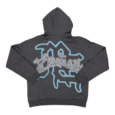 Mixed Emotions Grey Zipper Hoodie