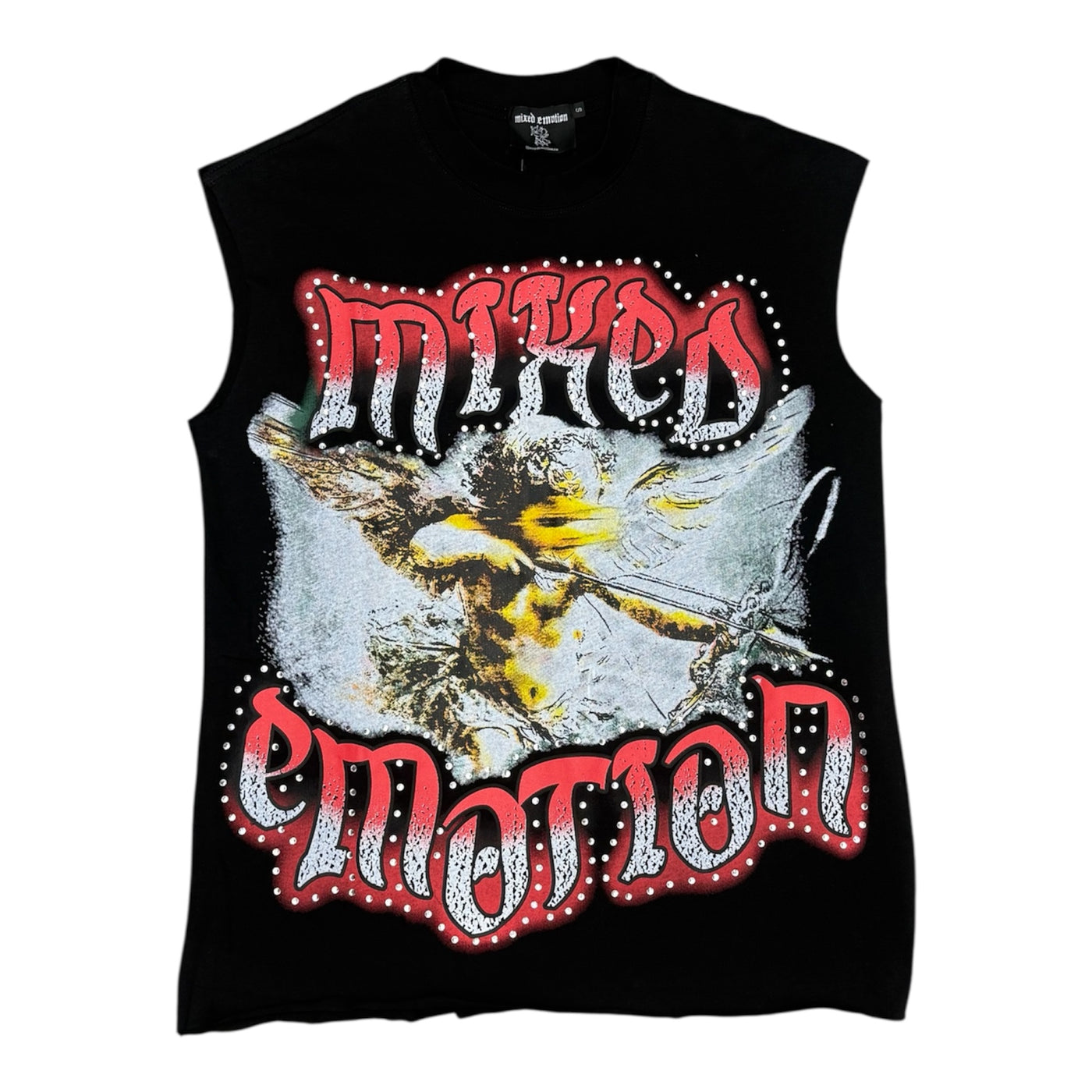 Mixed Emotions Black/Red Sleeveless Tee