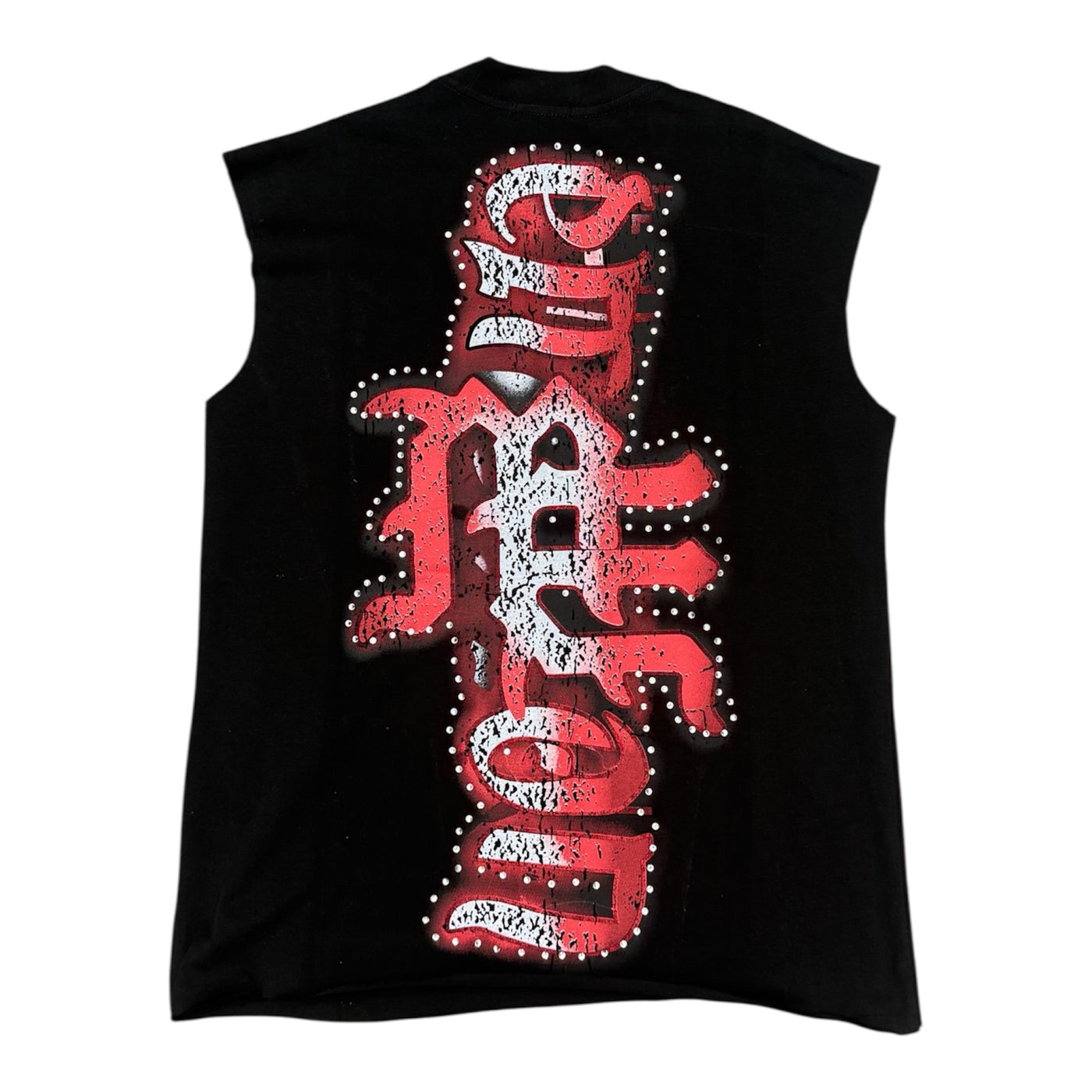 Mixed Emotions Black/Red Sleeveless Tee