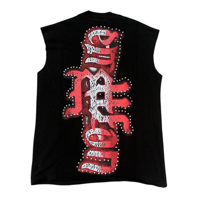 Mixed Emotions Black/Red Sleeveless Tee
