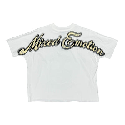 Mixed Emotions Pearl White Crop Tee