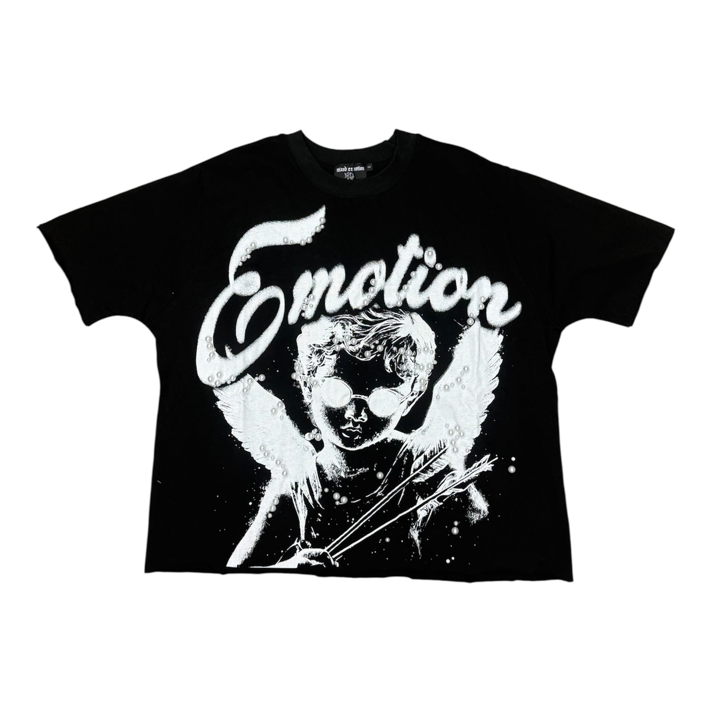 Mixed Emotions Black/White Crop Tee