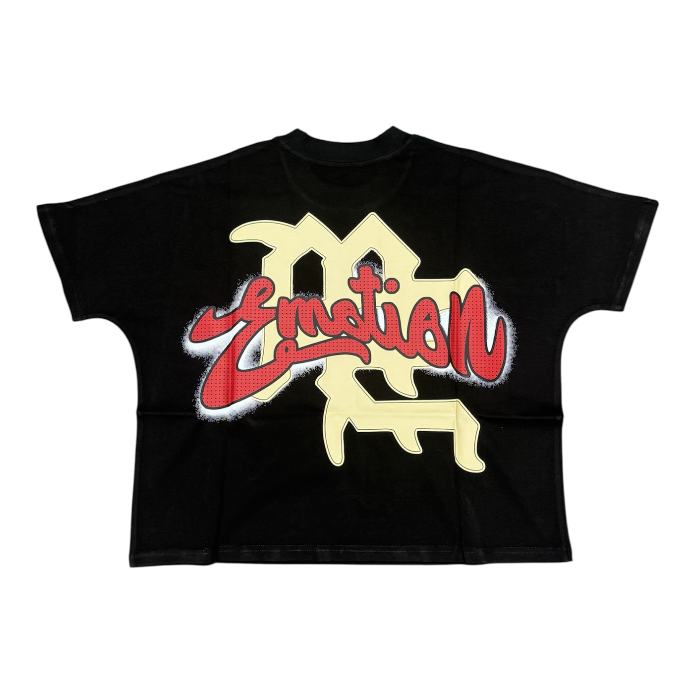 Mixed Emotions Black/Red Crop Tee
