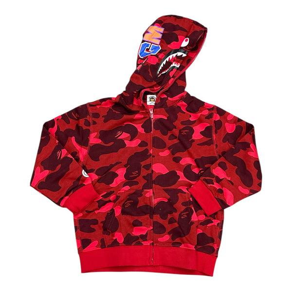 Bape Red Hoodie Kids