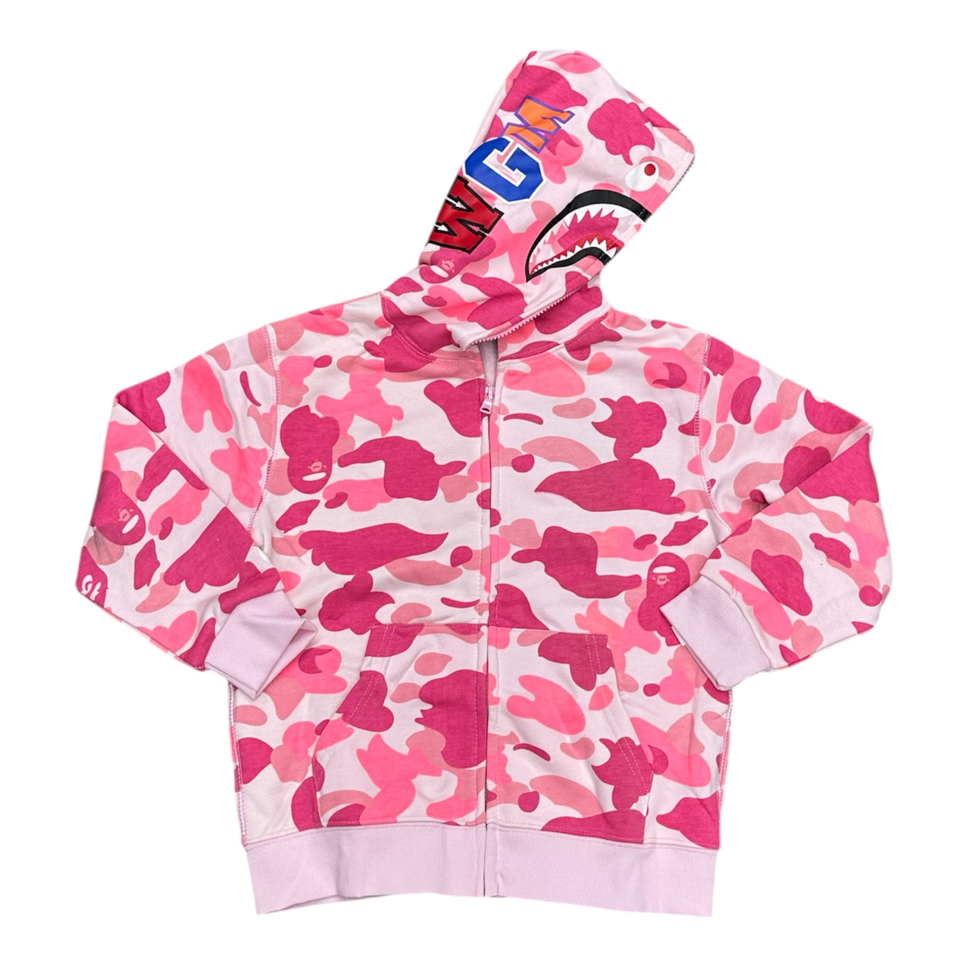 Bape Pink/White Hoodie Kids