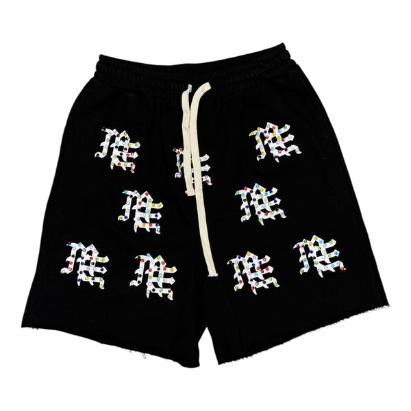 Mixed Emotions Black Rhinestone Short
