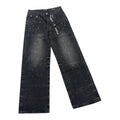 Purple Jean Black Rhinestone