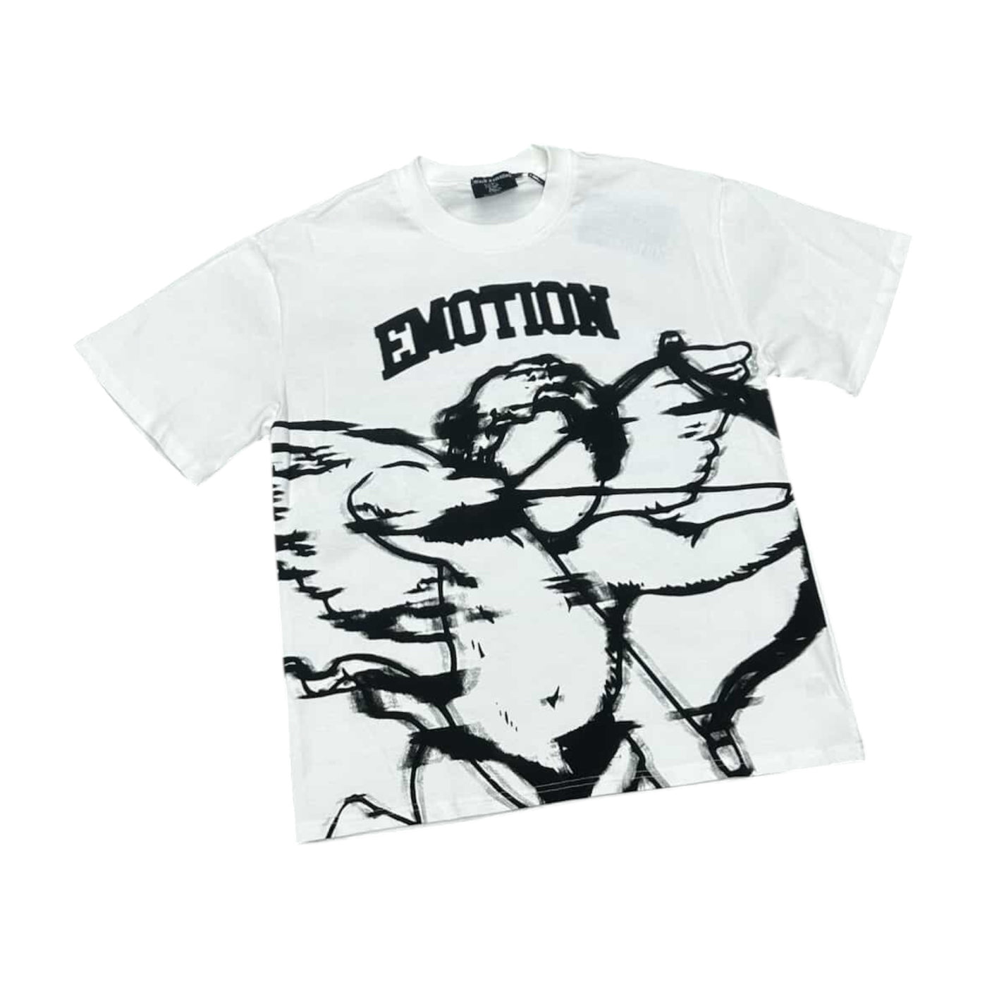 Mixed Emotion White/Black Tee