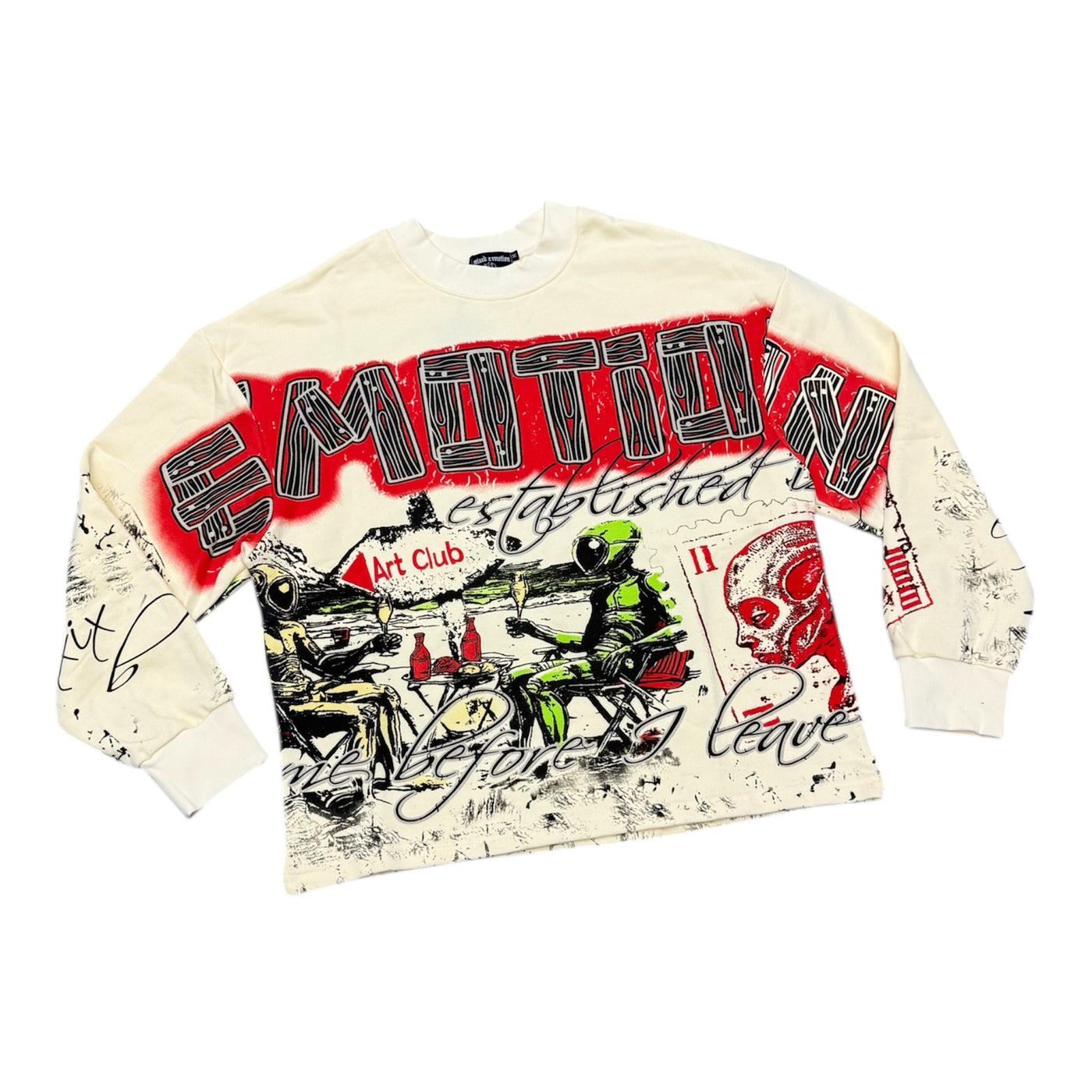 Mixed Emotions “Art Club” Cream Longsleeve Tee