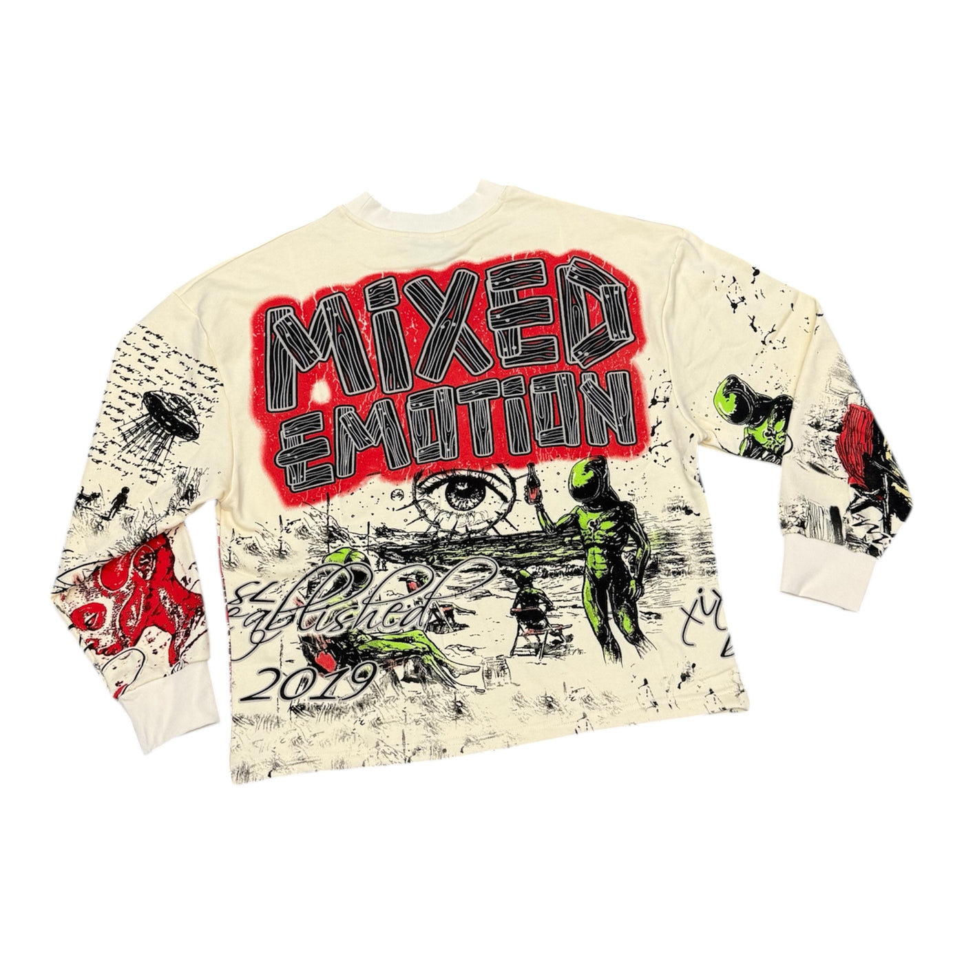 Mixed Emotions “Art Club” Cream Longsleeve Tee