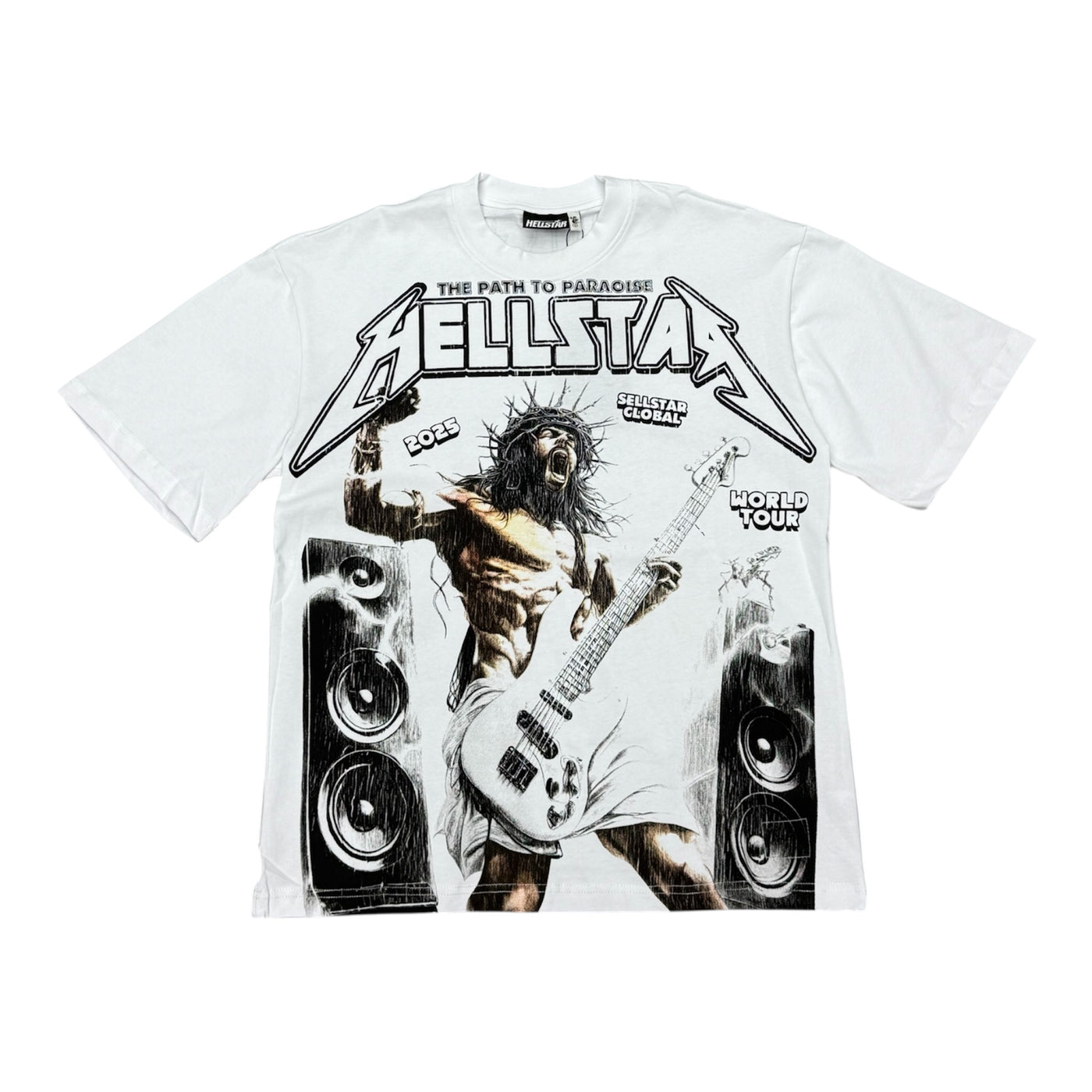 Hellstar “Jesus Rocks” White Tee