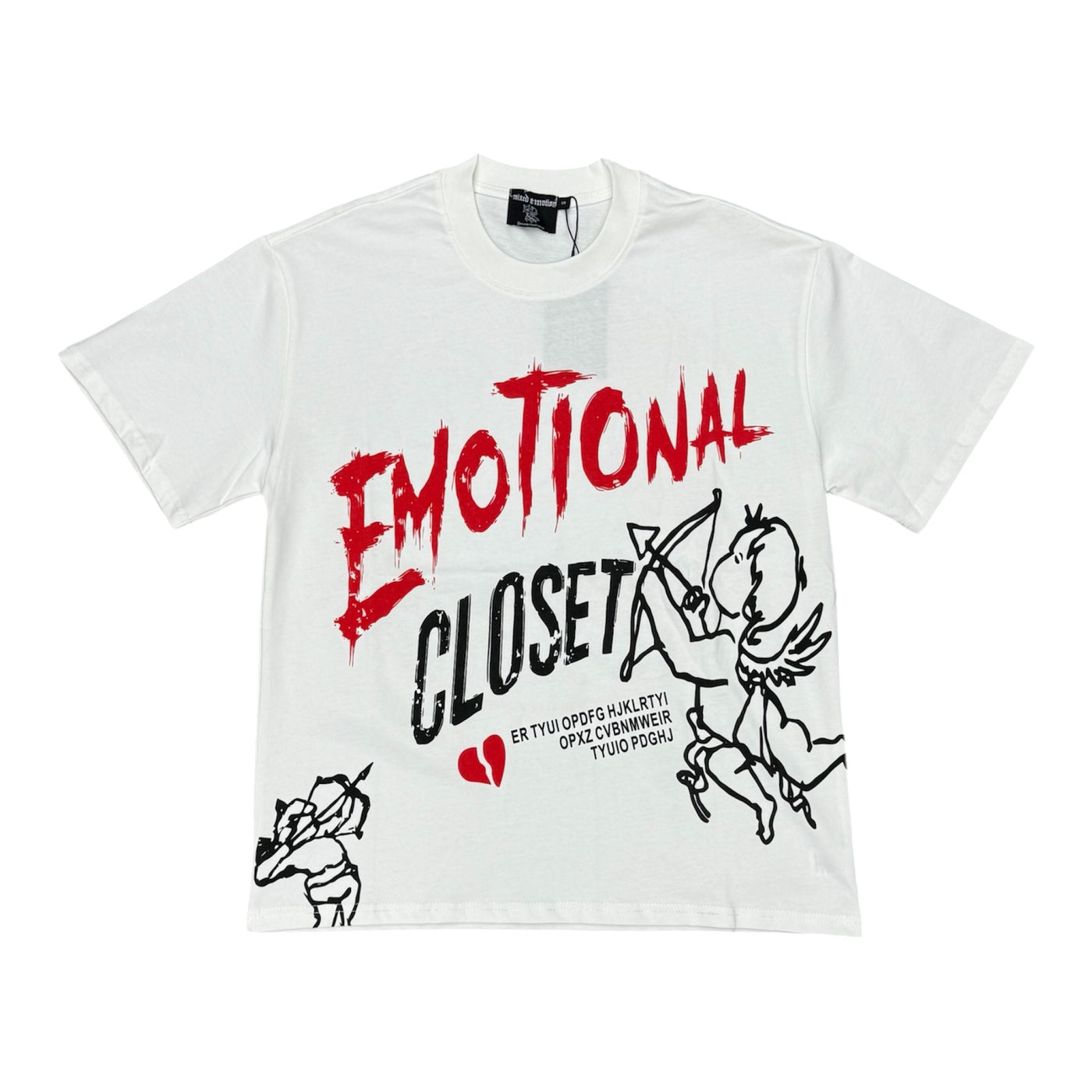 Mixed Emotions “Emotional Closet” White/Red Tee