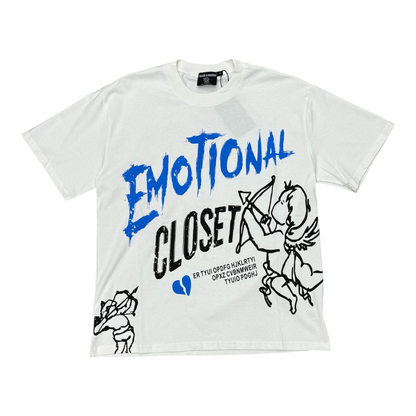 Mixed Emotions “Emotional Closet” White/Blue Tee