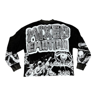 Mixed Emotions “Rockstar Astronaut” Black Longsleeve Tee