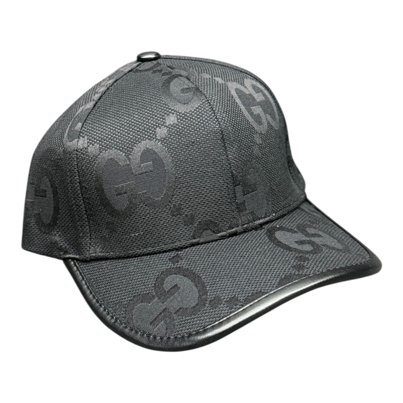 GG Black Leather Cap