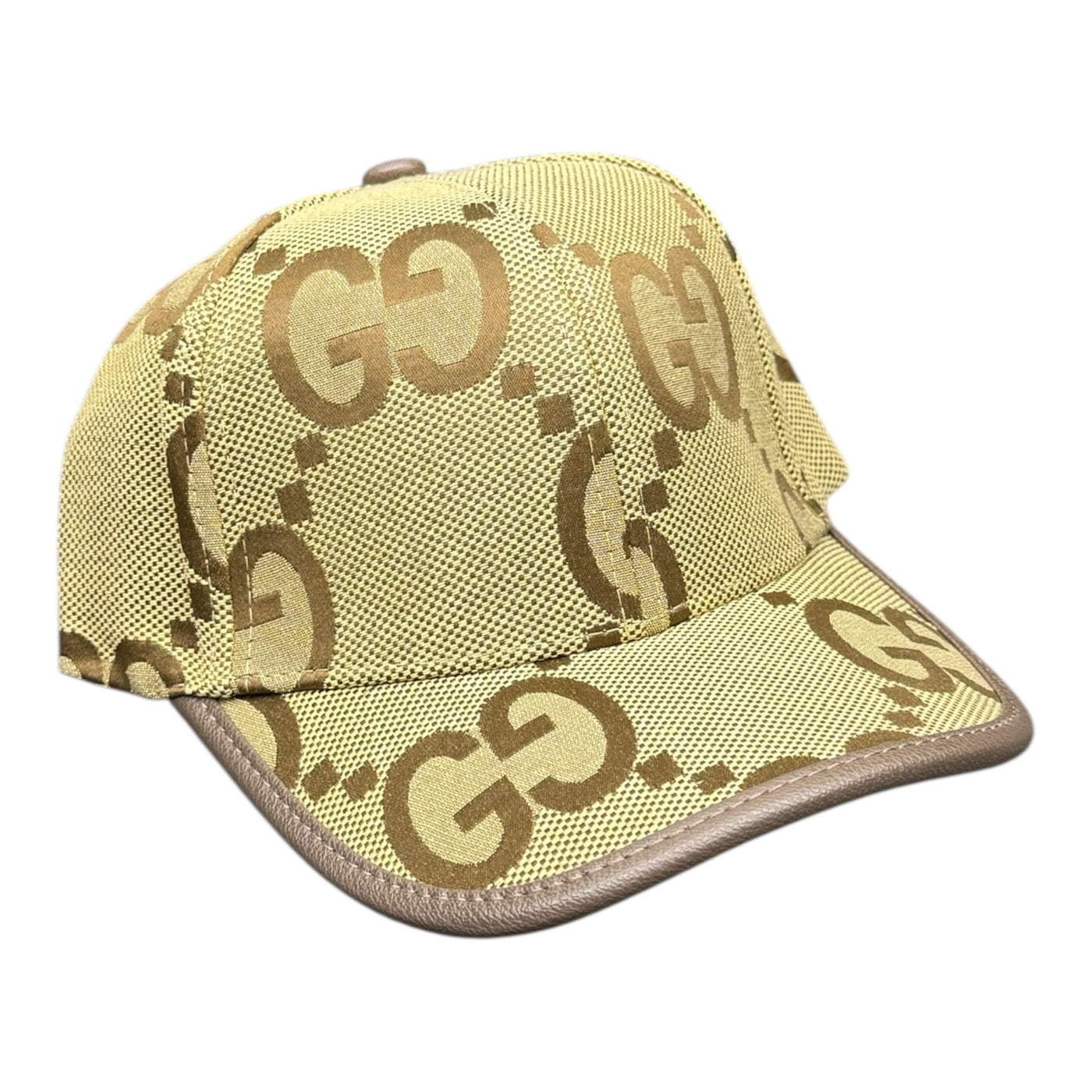 GG Brown Leather Cap